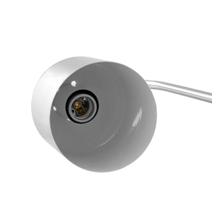 Homeroots 21" Silver Metallic Iron Desk Table Lamp With Silver Metallic Bell Shade Chrome  530920