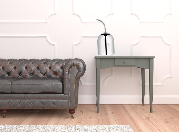 Homeroots 21" Silver Metallic Iron Desk Table Lamp With Silver Metallic Bell Shade Chrome  530920