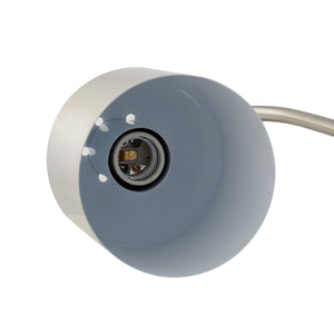 Homeroots 21" Gray Iron Desk Table Lamp With Gray Bell Shade Stainless Steel  530921