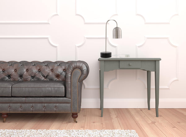 Homeroots 21" Gray Iron Desk Table Lamp With Gray Bell Shade Stainless Steel  530921