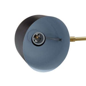 Homeroots 22" Black Iron Desk Table Lamp With Black Bell Shade Black  530922