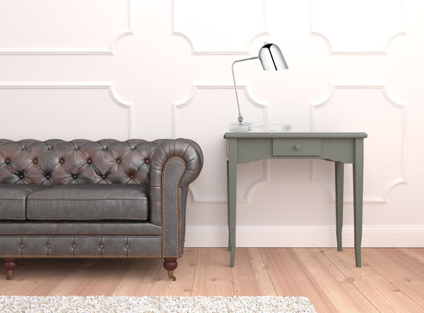 Homeroots 22" Silver Metallic Iron Desk Table Lamp With Silver Metallic Bell Shade Chrome  530924