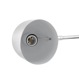 Homeroots 22" Silver Metallic Iron Desk Table Lamp With Silver Metallic Bell Shade Chrome  530924