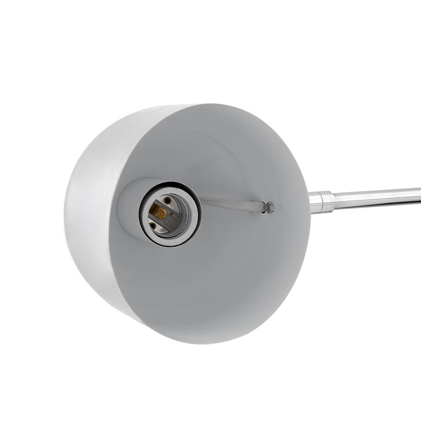 Homeroots 22" Silver Metallic Iron Desk Table Lamp With Silver Metallic Bell Shade Chrome  530924