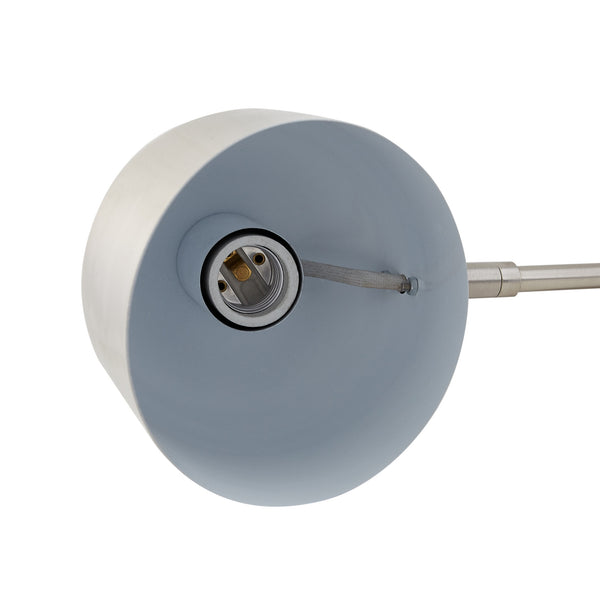 Homeroots 22" Gray Iron Desk Table Lamp With Gray Bell Shade Stainless Steel  530925