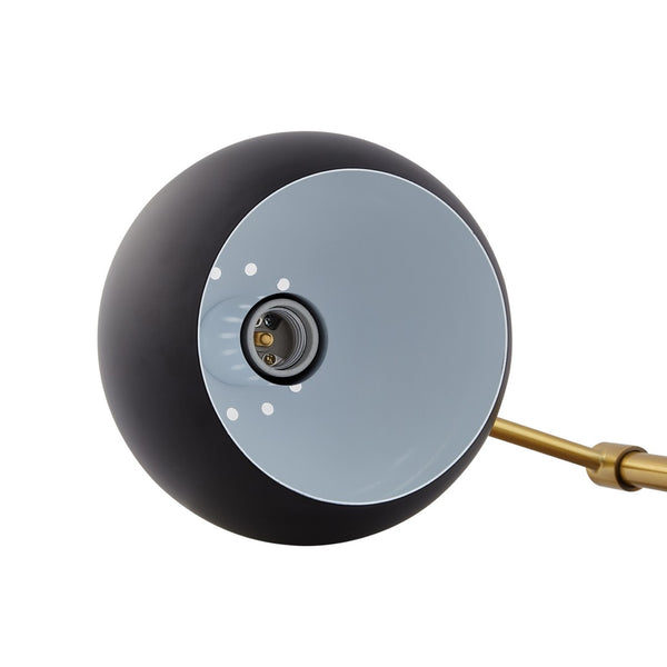 HomeRoots 22" Iron Desk Table Lamp with Stylish Dome Shade for Modern Workspaces and Cozy Reading Nooks Black 530930
