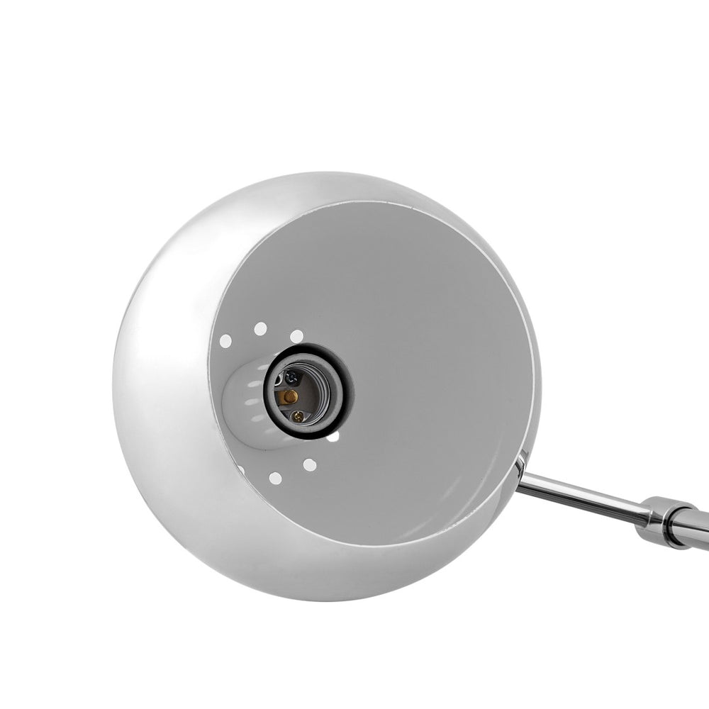 HomeRoots 22" Iron Desk Table Lamp with Stylish Dome Shade for Modern Workspaces and Cozy Reading Nooks Chrome 530932