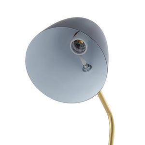 Homeroots 22" Black Iron Desk Table Lamp With Black Bell Shade Black  530934