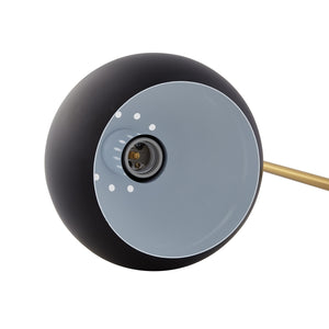 Homeroots 24" Black Iron Desk Table Lamp With Black Dome Shade Black  530938