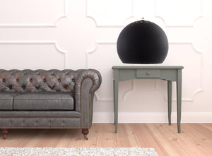 Homeroots 24" Black Iron Desk Table Lamp With Black Dome Shade Black  530938