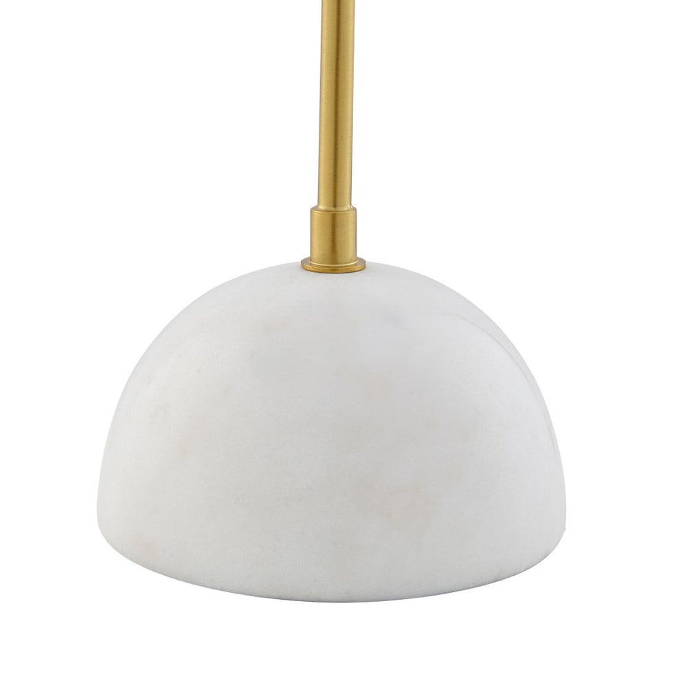 HomeRoots 24" Iron Desk Table Lamp with Dome Shade - Modern Task Lighting for Home Office and Study Spaces Brass 530939
