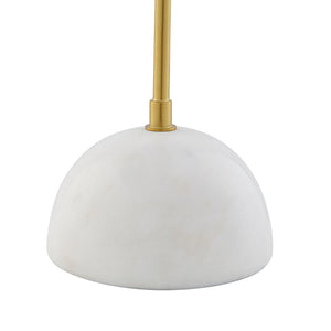 Homeroots 24" Brass Iron Desk Table Lamp With Brass Dome Shade Brass  530939