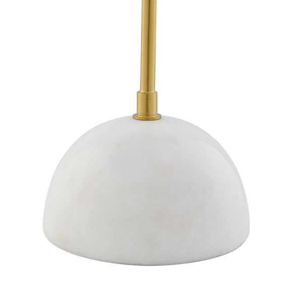 Homeroots 24" Brass Iron Desk Table Lamp With Brass Dome Shade Brass  530939