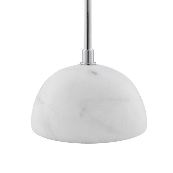 Homeroots 24" Silver Metallic Iron Desk Table Lamp With Silver Metallic Dome Shade Chrome  530940