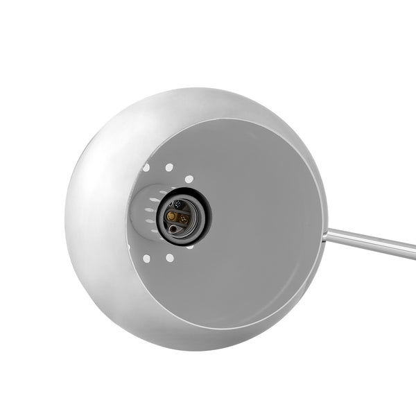 Homeroots 24" Silver Metallic Iron Desk Table Lamp With Silver Metallic Dome Shade Chrome  530940