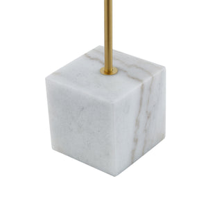 Homeroots 23" Brass Iron Desk Table Lamp With Brass Dome Shade Brass  530943