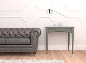 Homeroots 23" Silver Metallic Iron Desk Table Lamp With Silver Metallic Dome Shade Chrome  530944