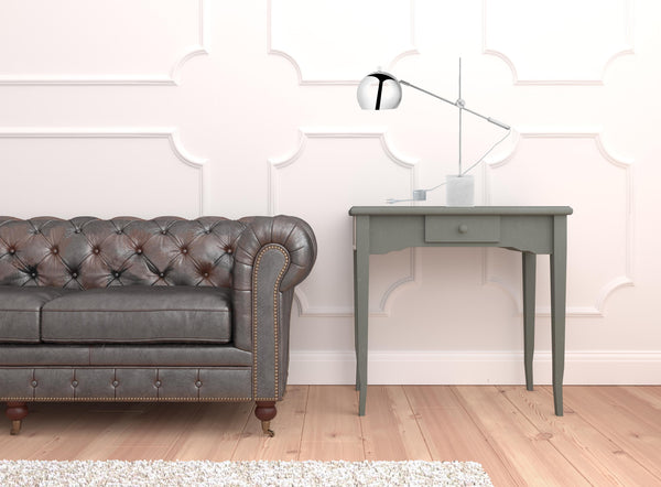 Homeroots 23" Silver Metallic Iron Desk Table Lamp With Silver Metallic Dome Shade Chrome  530944