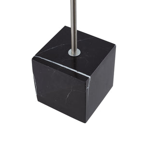 Homeroots 23" Gray Iron Desk Table Lamp With Gray Dome Shade Stainless Steel  530945