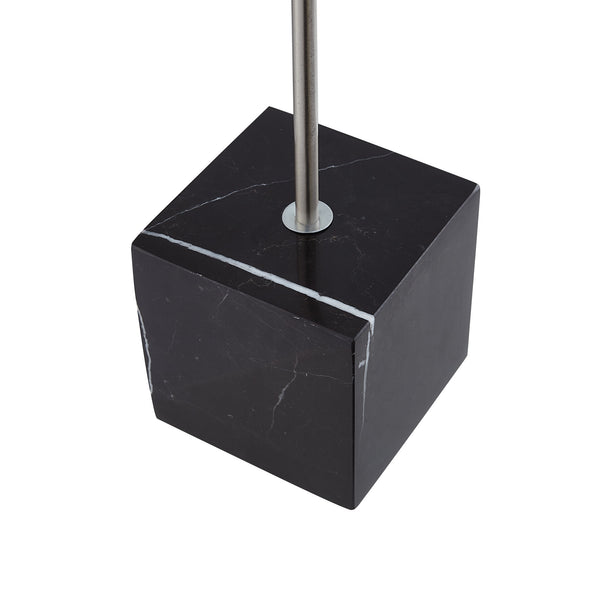 Homeroots 23" Gray Iron Desk Table Lamp With Gray Dome Shade Stainless Steel  530945