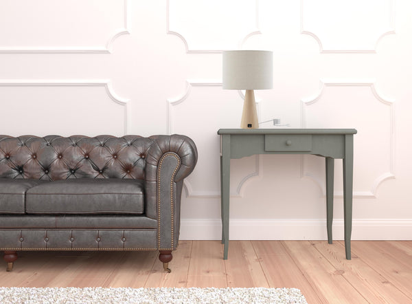 Homeroots 20" Beige Solid Wood Usb Table Lamp With Beige Drum Shade Beige  530946