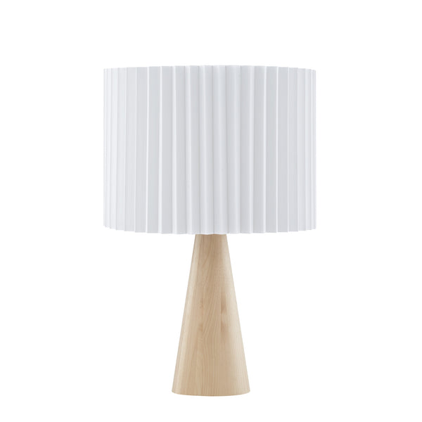 Homeroots 20" Ivory Solid Wood Usb Table Lamp With Ivory Drum Shade Ivory  530947