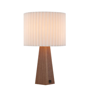 HomeRoots 20" Solid Wood USB Table Lamp with Stylish Drum Shade for Modern Homes and Convenient Charging Ivory 530951