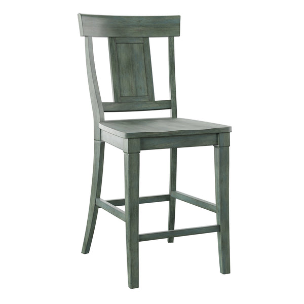 Lea Solid Rubberwood Panel Back Counter Stools Set of Two for Kitchen Islands