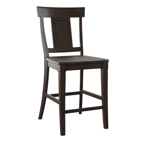 Lea Solid Rubberwood Panel Back Counter Stools Set of Two for Kitchen Islands