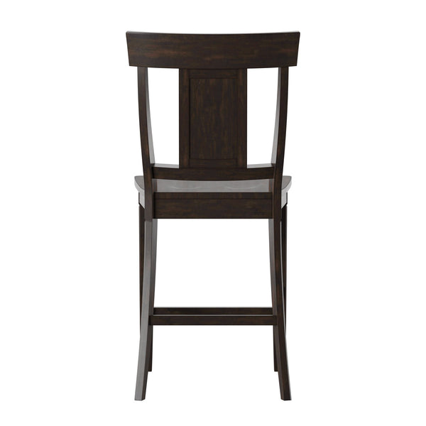 Lea Solid Rubberwood Panel Back Counter Stools Set of Two for Kitchen Islands