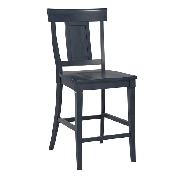 Lea Solid Rubberwood Panel Back Counter Stools Set of Two for Kitchen Islands