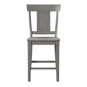 Lea Solid Rubberwood Panel Back Counter Stools Set of Two for Kitchen Islands