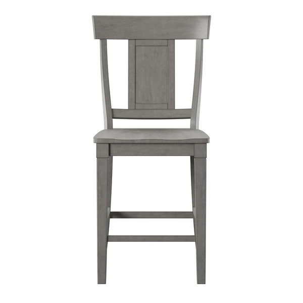 Lea Solid Rubberwood Panel Back Counter Stools Set of Two for Kitchen Islands