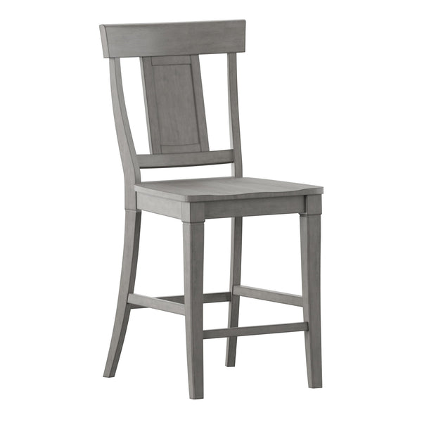 Lea Solid Rubberwood Panel Back Counter Stools Set of Two for Kitchen Islands