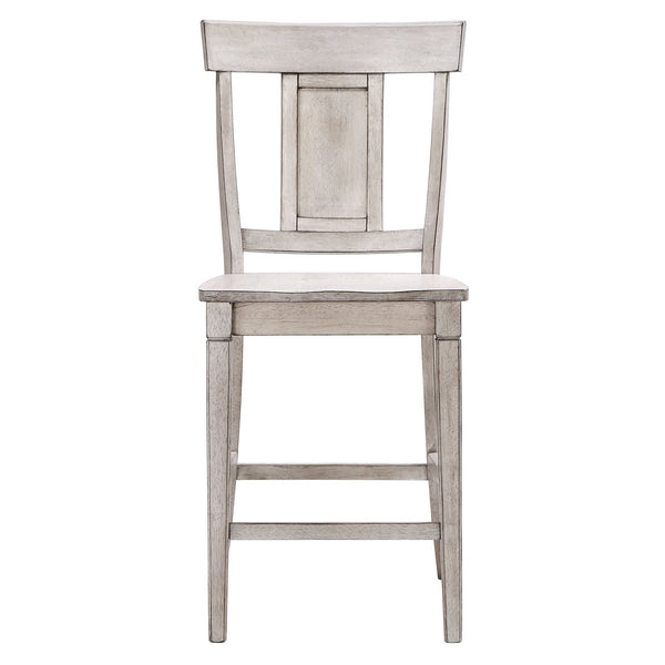Lea Solid Rubberwood Panel Back Counter Stools Set of Two for Kitchen Islands