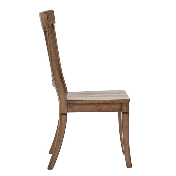 Lea Rubberwood Panel Back Dining Chair Set with Contoured Seat for Classic Rooms