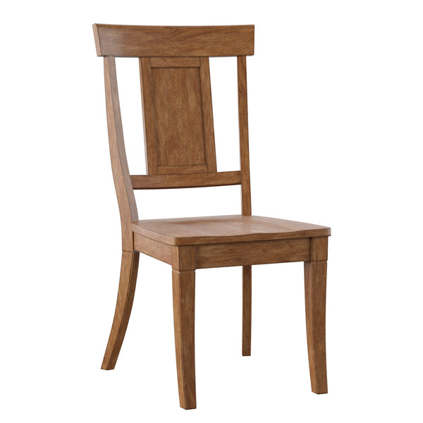 Lea Rubberwood Panel Back Dining Chair Set with Contoured Seat for Classic Rooms