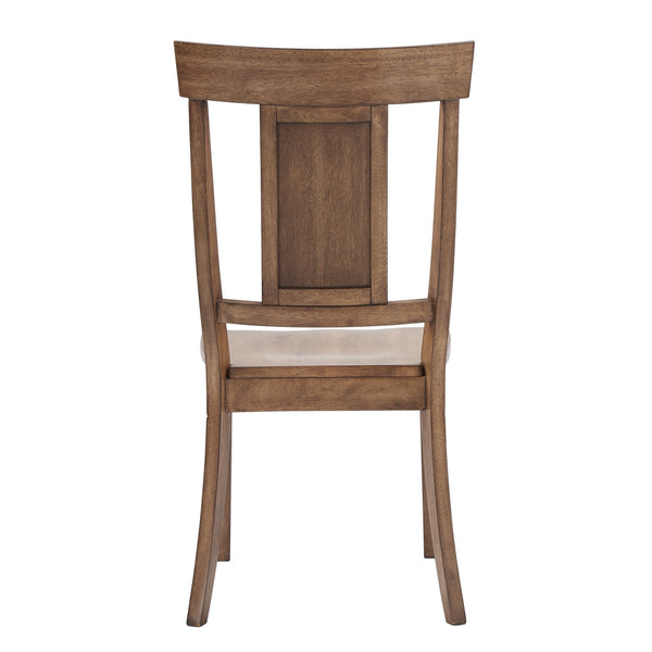 Lea Rubberwood Panel Back Dining Chair Set with Contoured Seat for Classic Rooms