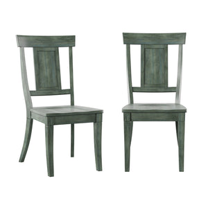 Lea Rubberwood Panel Back Dining Chair Set with Contoured Seat for Classic Rooms