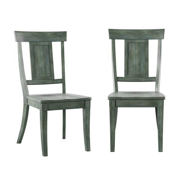 Lea Rubberwood Panel Back Dining Chair Set with Contoured Seat for Classic Rooms