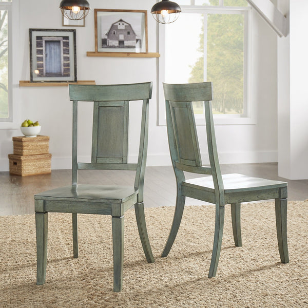 Lea Rubberwood Panel Back Dining Chair Set with Contoured Seat for Classic Rooms
