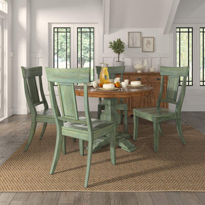 Lea Rubberwood Panel Back Dining Chair Set with Contoured Seat for Classic Rooms