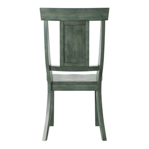 Lea Rubberwood Panel Back Dining Chair Set with Contoured Seat for Classic Rooms