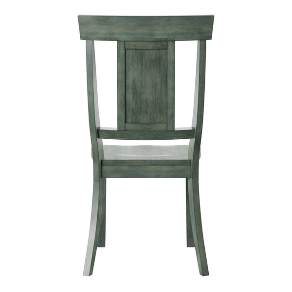 Lea Rubberwood Panel Back Dining Chair Set with Contoured Seat for Classic Rooms