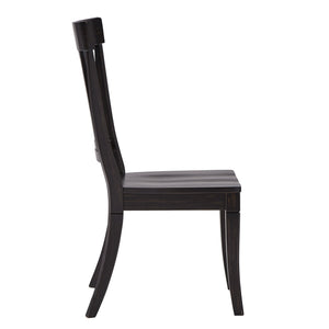 Lea Rubberwood Panel Back Dining Chair Set with Contoured Seat for Classic Rooms