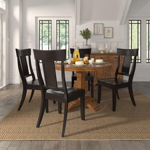 Lea Rubberwood Panel Back Dining Chair Set with Contoured Seat for Classic Rooms