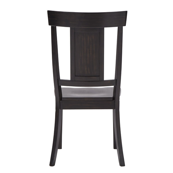 Lea Rubberwood Panel Back Dining Chair Set with Contoured Seat for Classic Rooms
