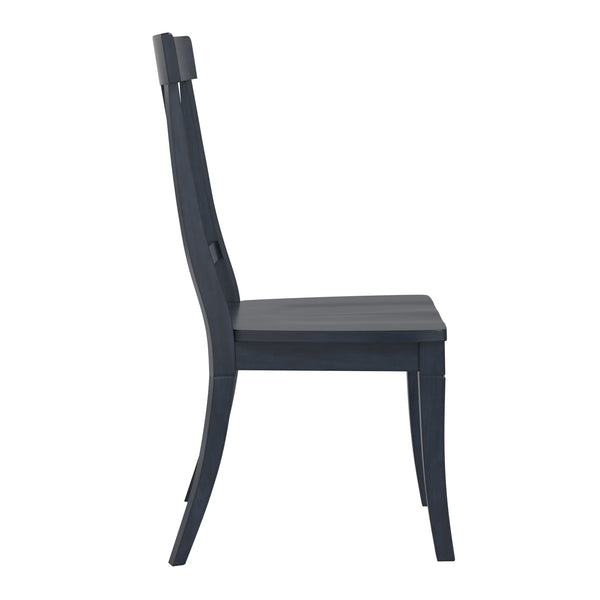 Lea Rubberwood Panel Back Dining Chair Set with Contoured Seat for Classic Rooms
