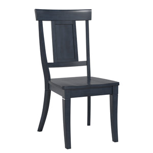 Lea Rubberwood Panel Back Dining Chair Set with Contoured Seat for Classic Rooms
