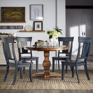 Lea Rubberwood Panel Back Dining Chair Set with Contoured Seat for Classic Rooms